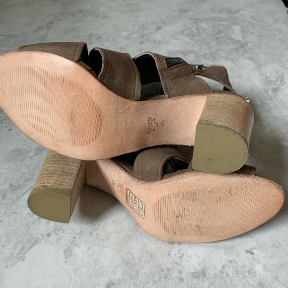 Free People Collection Effie Taupe Heeled Sandals - Picture 6 of 7